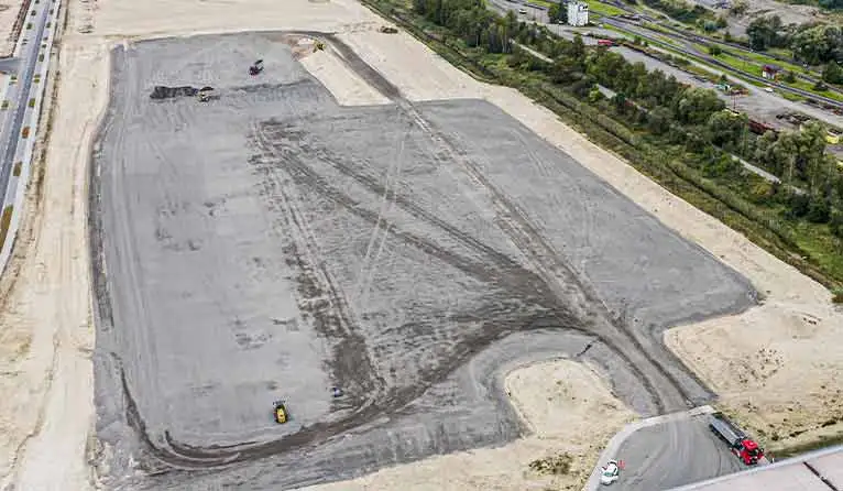 Baugrundverbesserung von Gewerbeflächen mit Hausmüllverbrennungsasche