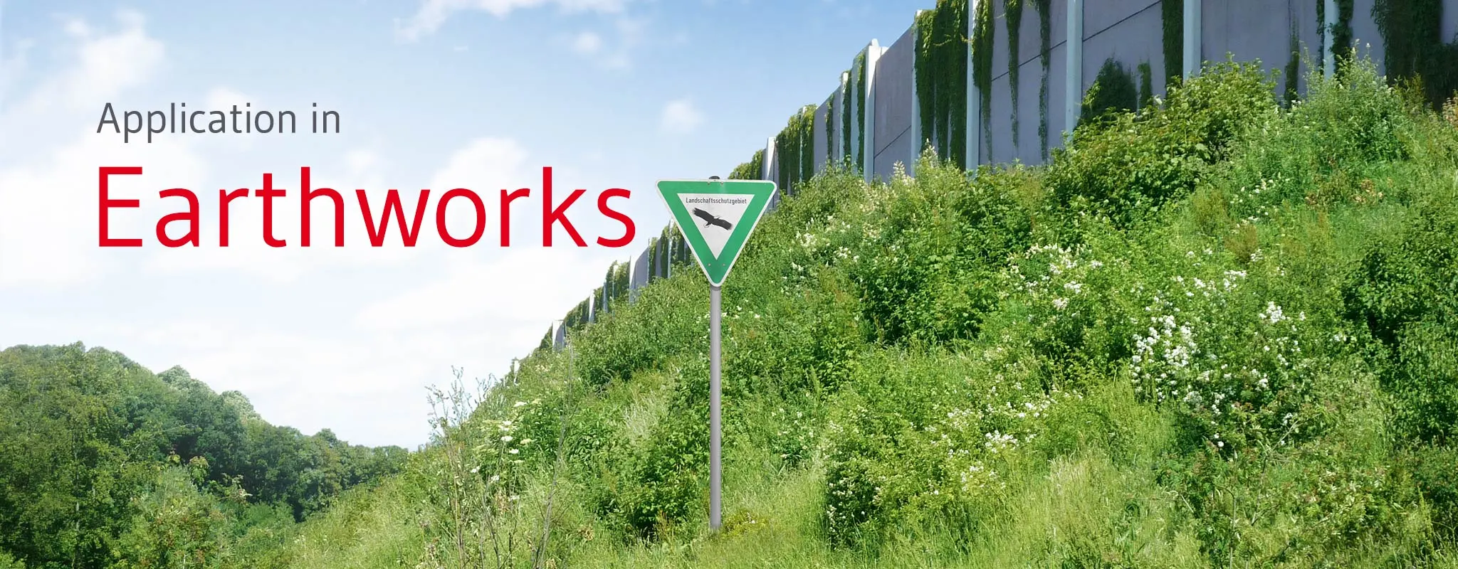 Major earthworks with incinerator bottom ash for e.g. noise protection or stabilisation