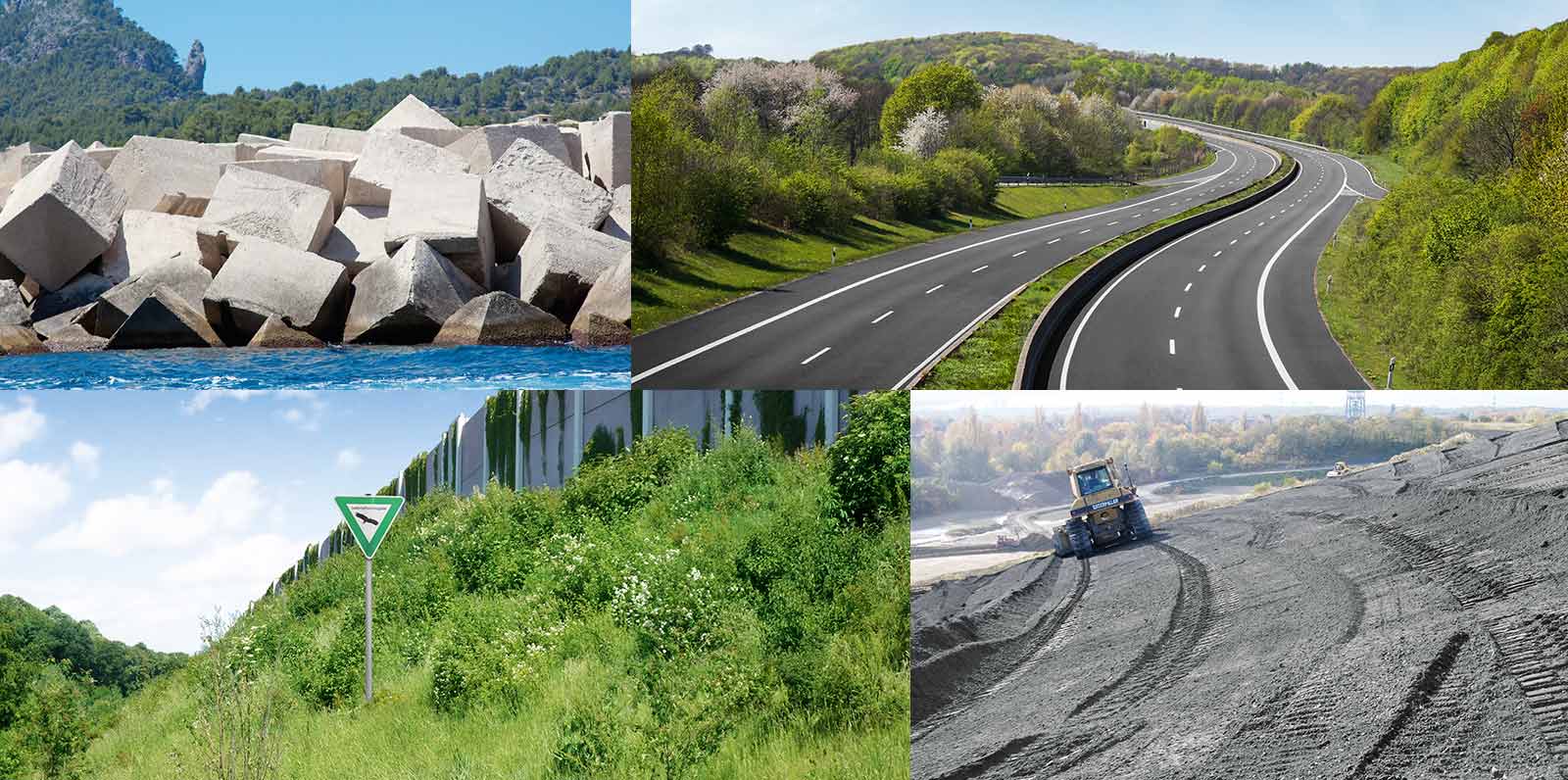 Fields of application for incinerator bottom ash include roads, earthworks, landfills, asphalt and concrete