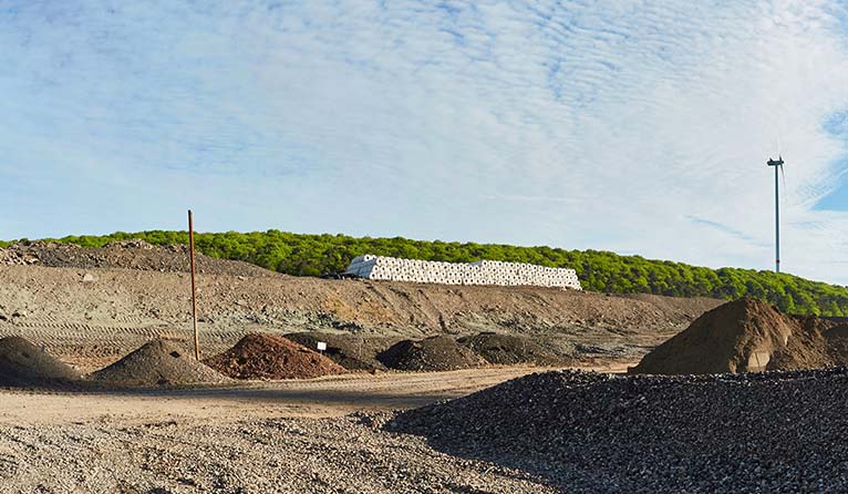Landfill site construction: GRANOVA IBA can be used as secondary aggregate